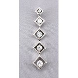 Necklace - Pendant - 925 Sterling Silver w/ CZ - 5-Diamond Shape - PT-PPT8751CL Necklace - Pendant - 925 Sterling Silver w/ CZ - 5-Diamond Shape - PT-PPT8751CL